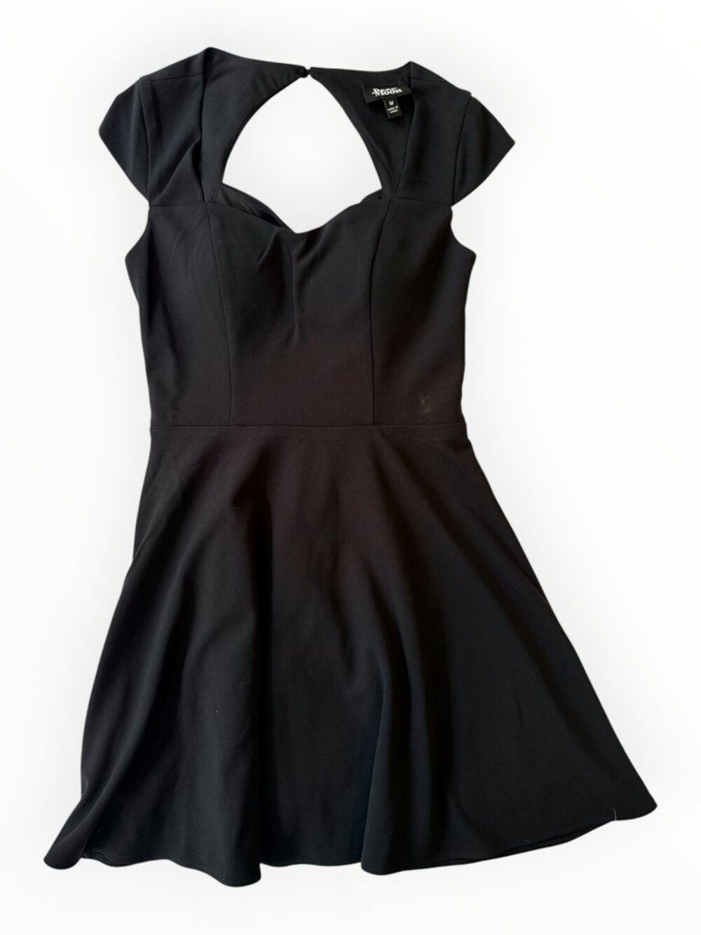 NWT Dear Moon Black Cutout Back Fit & Flare Mini Dress M